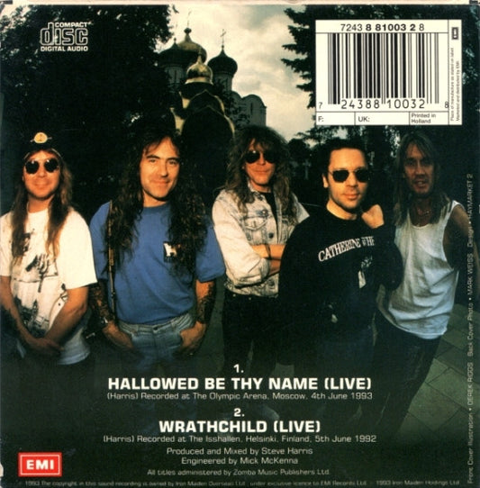 Iron Maiden : Hallowed Be Thy Name (CD, Single, Car)