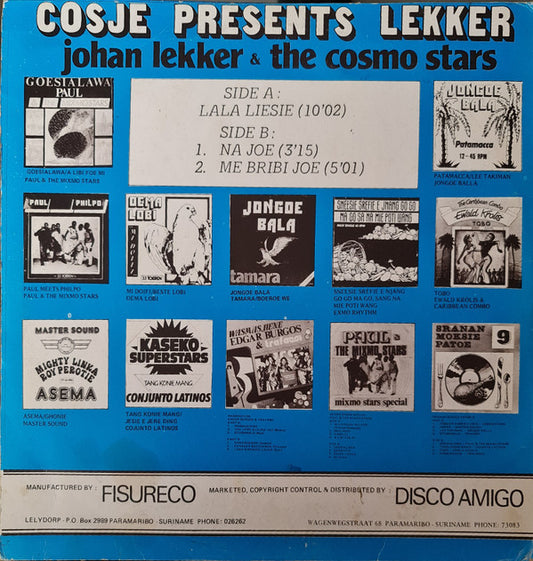 Johan Lekker & Cosmo Stars : Cosje Presents Lekker (12")