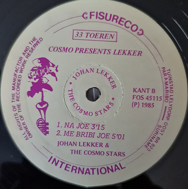 Johan Lekker & Cosmo Stars : Cosje Presents Lekker (12")