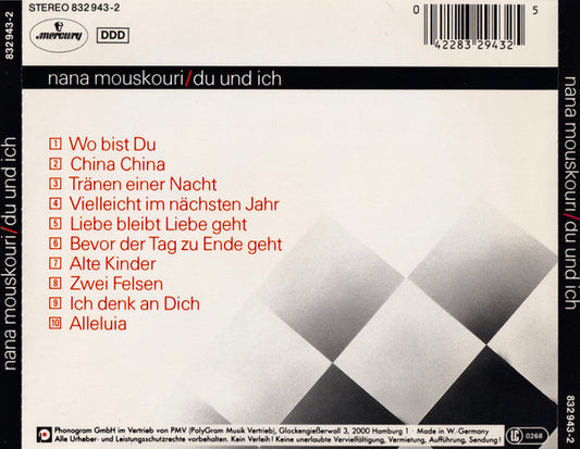 Nana Mouskouri : Du Und Ich (CD, Album)
