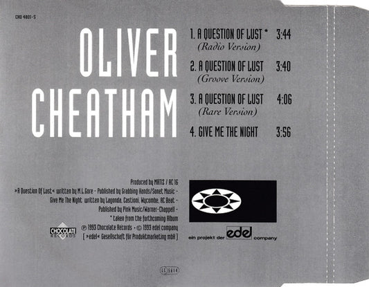 Oliver Cheatham : A Question Of Lust (CD, Maxi)