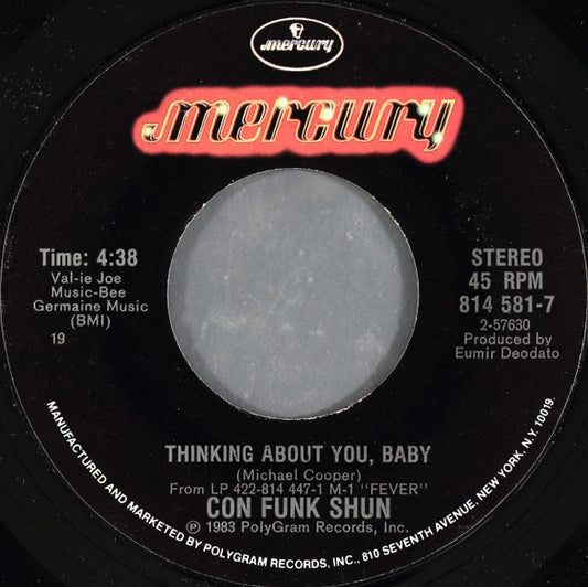 Con Funk Shun : Baby, I'm Hooked (Right Into Your Love) (7", Single, Styrene)