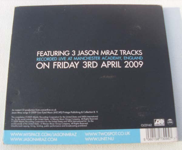 Jason Mraz : Live In The U.K. 2009 (CDr, EP, Ltd, Dig)