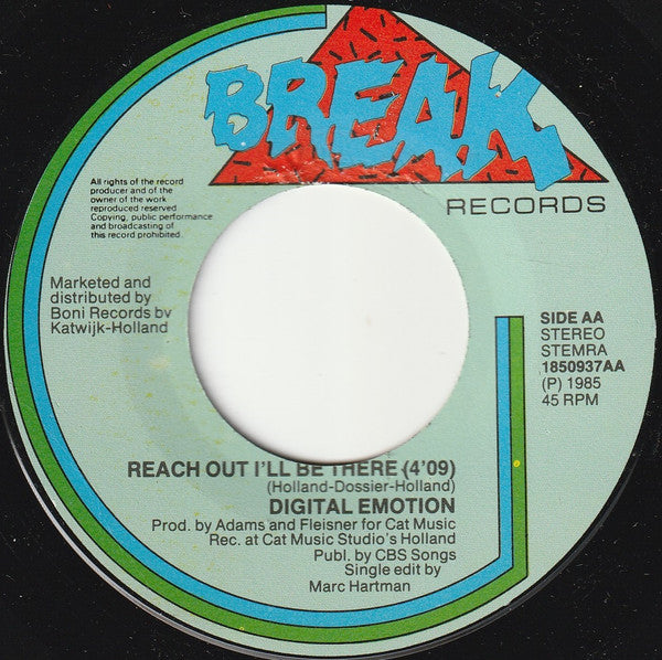 Digital Emotion : Time (Back In Time) (7", Single)