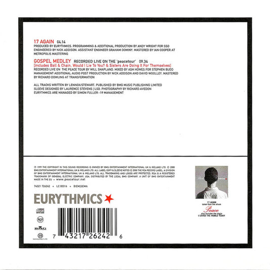 Eurythmics : 17 Again (CD, Single, Car)