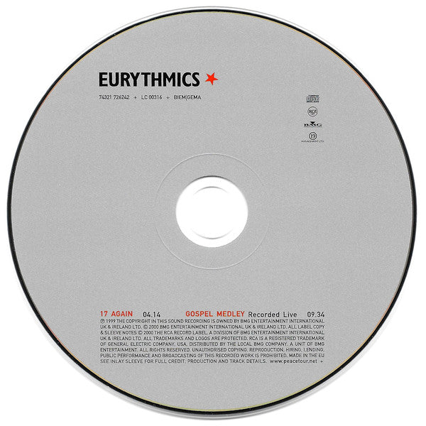 Eurythmics : 17 Again (CD, Single, Car)