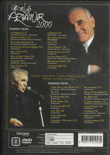 Charles Aznavour : 2000 (Concert Intégral) (DVD-V, RM, Multichannel, PAL)