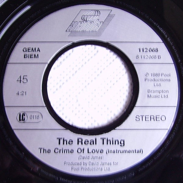 The Real Thing : The Crime Of Love (7", Single)