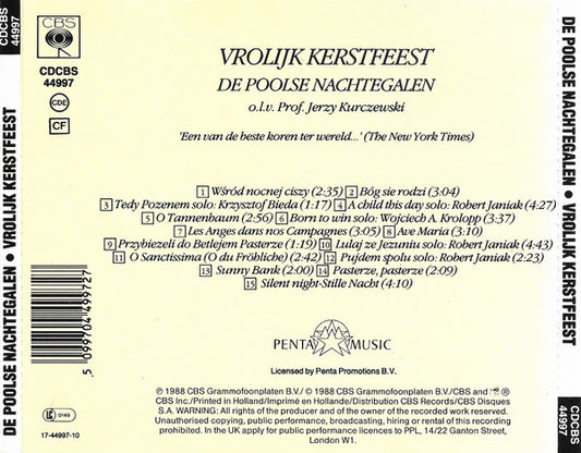 Polskie Słowiki : Vrolijk Kerstfeest (CD, Album)