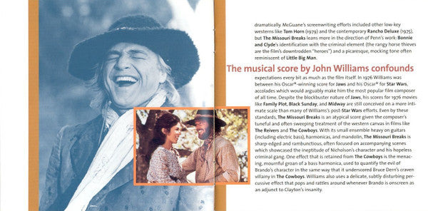 John Williams (4) : The Missouri Breaks (CD, Album, Dlx, RE, RM)