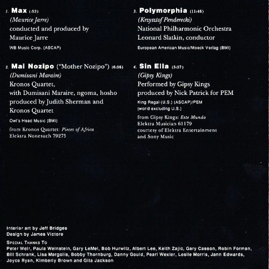 Various : Fearless (Music From The Original Soundtrack) (CD, Comp)