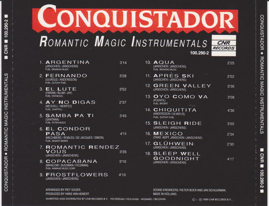 Conquistador : Romantic Magic Instrumentals (CD, Album)