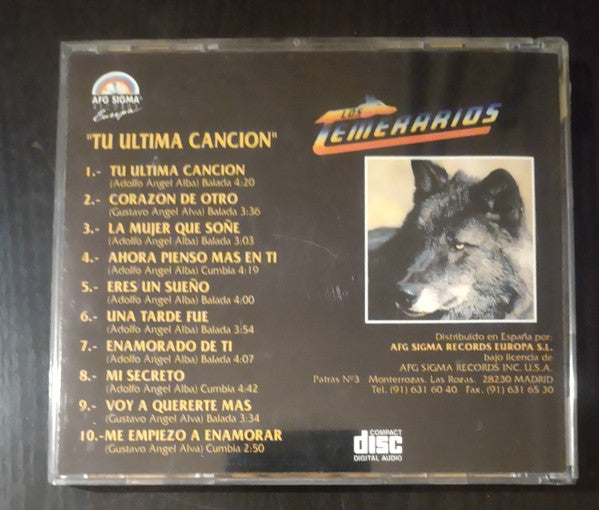 Los Temerarios (2) : Tu Ultima Cancion (CD, Album)