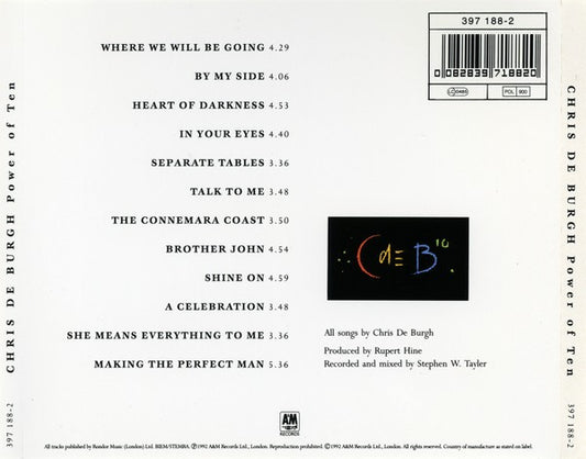 Chris de Burgh : Power Of Ten (CD, Album)