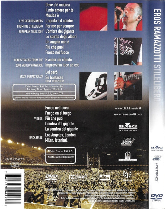 Eros Ramazzotti : Stilelibero (DVD-V, PAL)