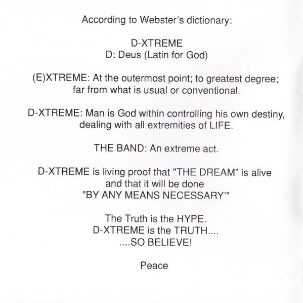 D-Xtreme (2) : The Truth Shall Be Told (CD, Album)