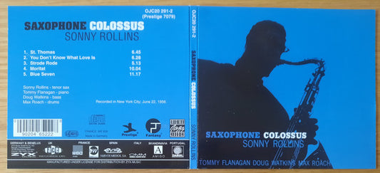 Sonny Rollins : Saxophone Colossus (CD, Album, RE, RM, Dig)