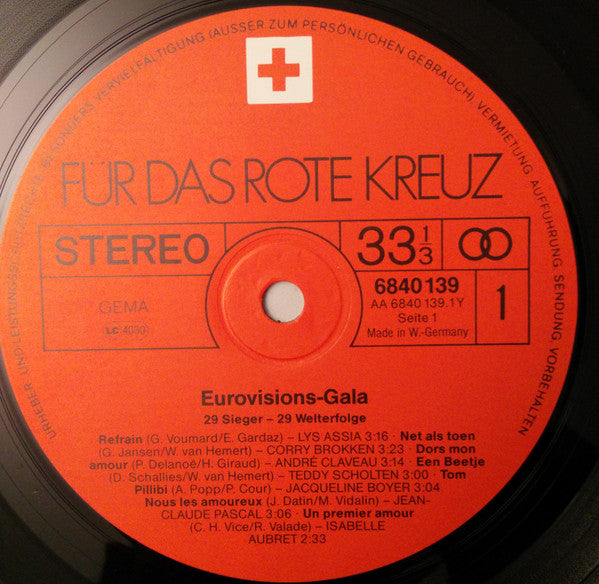 Various : Eurovisions Gala - 29 Sieger - 29 Welterfolge (2xLP, Comp)