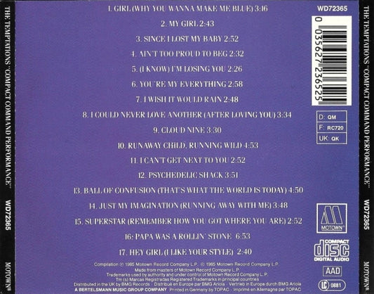 The Temptations : 17 Greatest Hits (CD, Comp, RE)