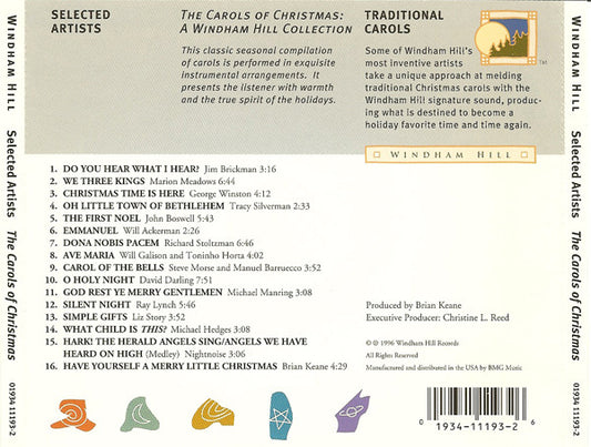 Various : The Carols Of Christmas: A Windham Hill Collection (CD, Album, Comp)