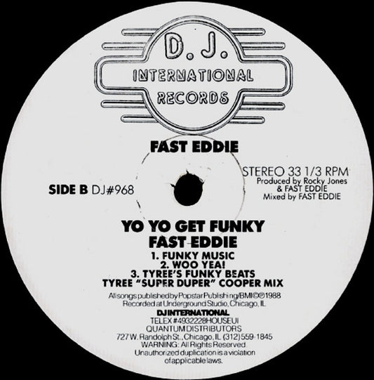 "Fast" Eddie Smith : Yo Yo Get Funky (12")