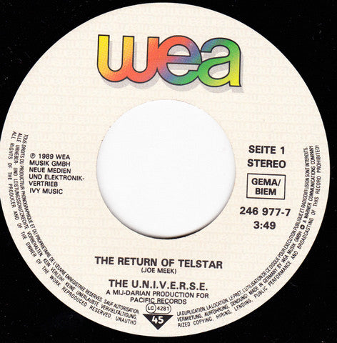 The U.N.I.V.E.R.S.E. : The Return Of Telstar (7", Single)