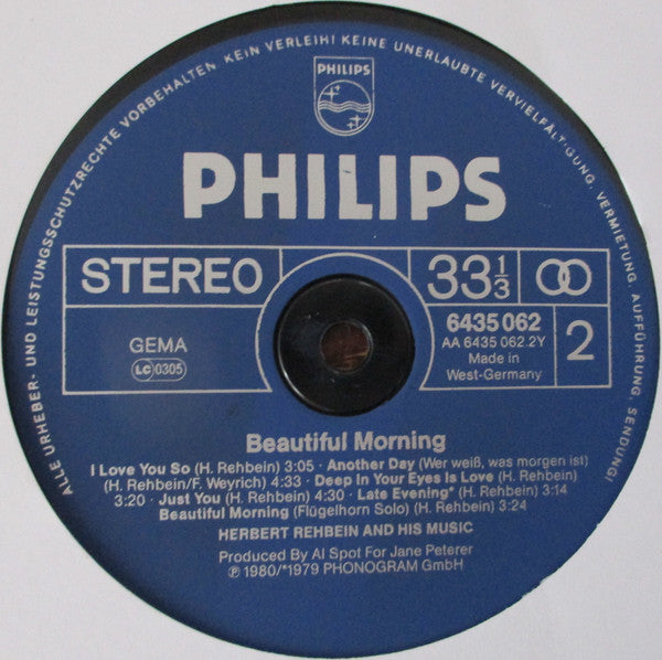 Herbert Rehbein And His Orchestra : Beautiful Morning (LP, Album)