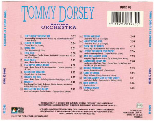 Tommy Dorsey And His Orchestra : Song Of India (CD, Comp)