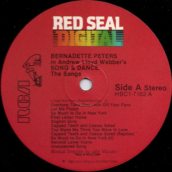 Bernadette Peters : Song & Dance The Songs (LP, Album)
