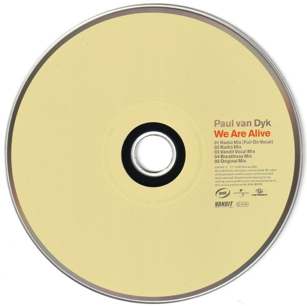 Paul van Dyk : We Are Alive (CD, Maxi)