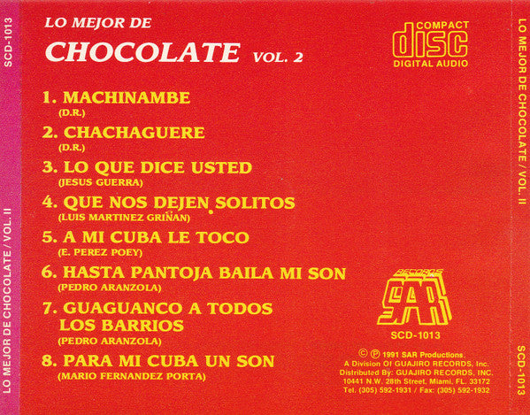 Alfredo "Chocolate" Armenteros : Lo Mejor De Chocolate Vol. 2 (CD, Comp)