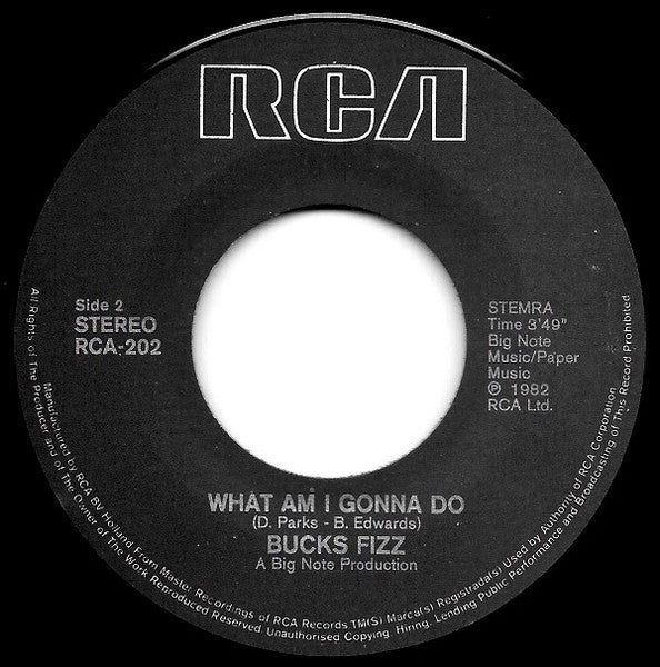 Bucks Fizz : My Camera Never Lies (7", Single)