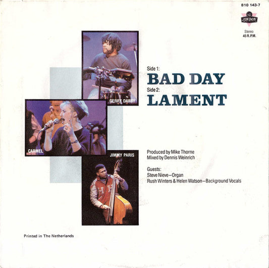 Carmel (2) : Bad Day (7", Single)