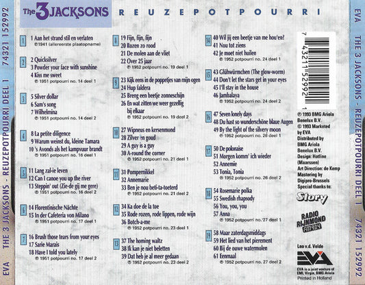 The 3 Jacksons : Reuzepotpourri Deel 1 (CD, Album, Comp)