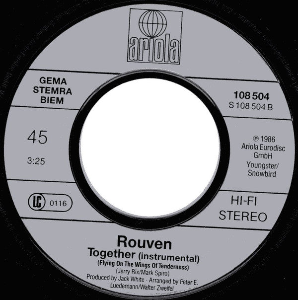 Rouven (2) : Together (Flying On The Wings Of Tenderness) (7", Single)