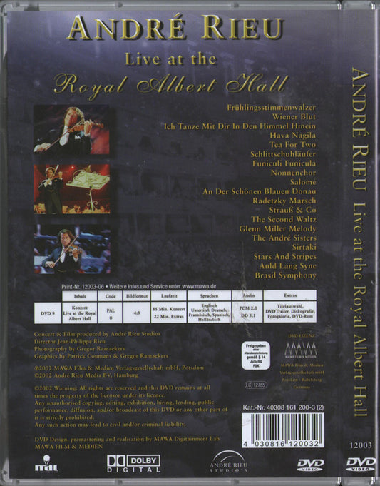 André Rieu : Live At The Royal Albert Hall (DVD-V, PAL)