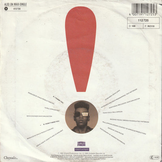 Adeva : I Thank You (7", Single)