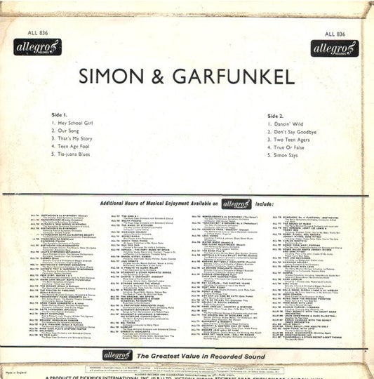 Simon & Garfunkel : Simon & Garfunkel (LP, Comp, Mono)