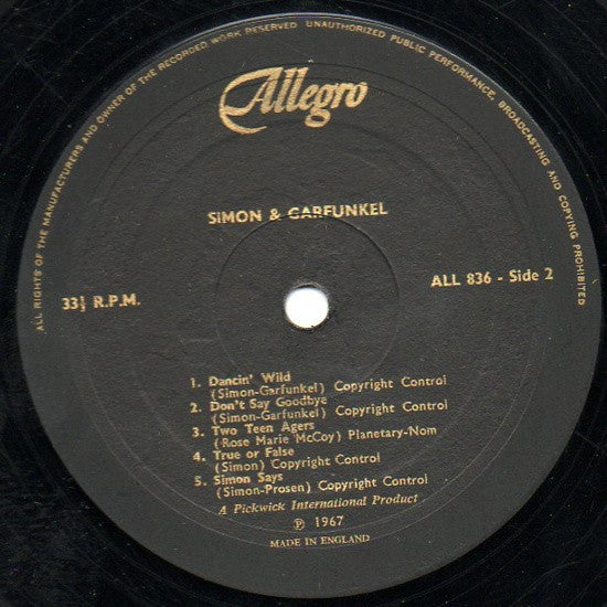 Simon & Garfunkel : Simon & Garfunkel (LP, Comp, Mono)