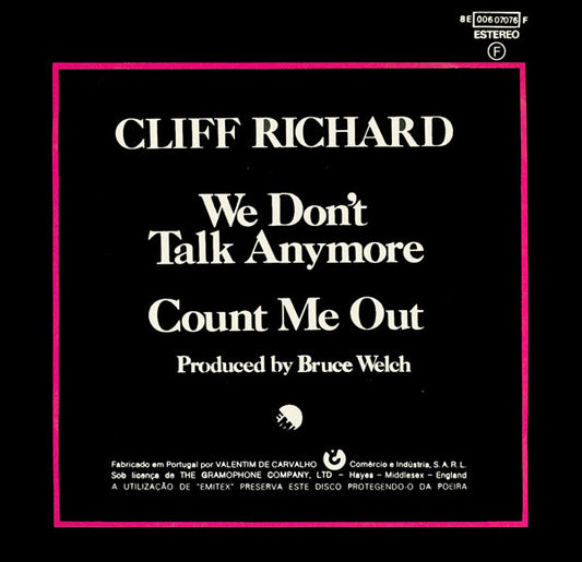 Cliff Richard : We Don't Talk Anymore (7", Single)
