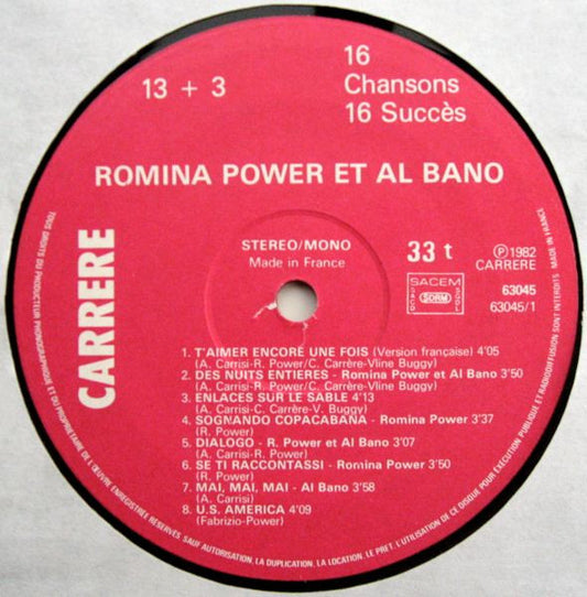 Al Bano & Romina Power : 16 Chansons 16 Succès (LP, Comp)