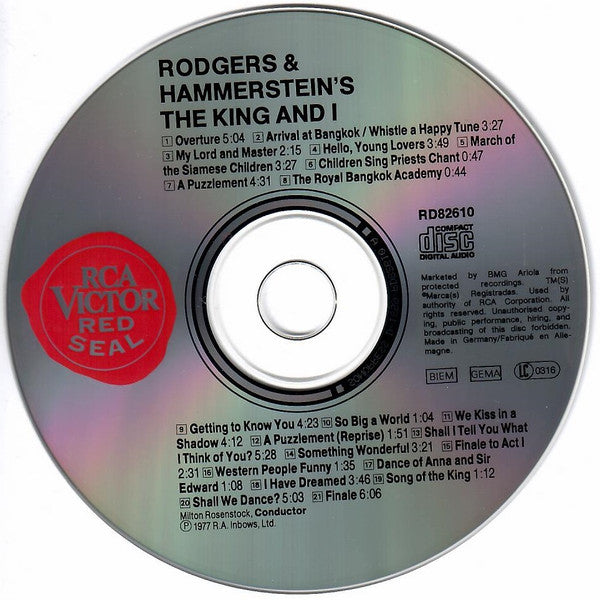 Lee Guber & Shelly Gross Present Yul Brynner And Constance Towers (2) : The King And I (CD, Album, RE)