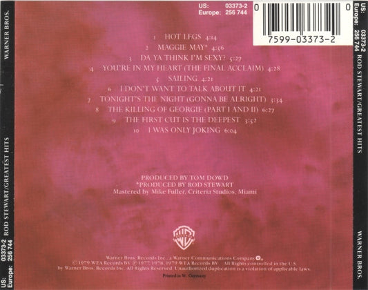 Rod Stewart : Greatest Hits (CD, Comp, Tar)