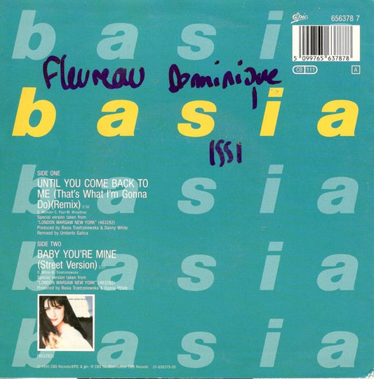 Basia : Until You Come Back To Me (That's What I'm Gonna Do) (Remix) (7")