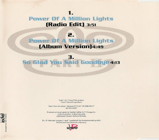 Electric Light Orchestra Part II : Power Of A Million Lights (CD, Maxi)