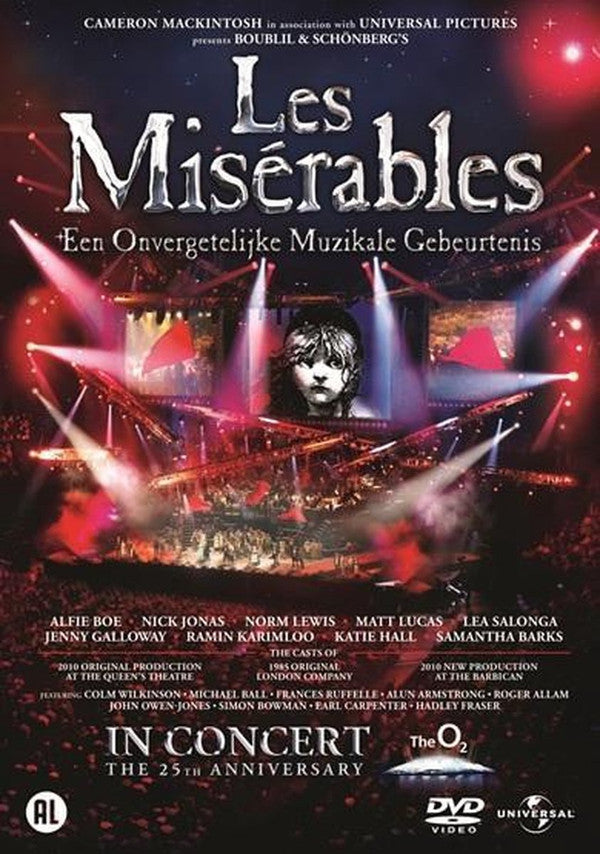 Claude-Michel Schönberg, Herbert Kretzmer, Alain Boublil, Alfie Boe, Nick Jonas, Norm Lewis, Matt Lucas, Lea Salonga, Jenny Galloway, Ramin Karimloo, Katie Hall, Samantha Barks : Les Misérables In Concert The 25th Anniversary (DVD)