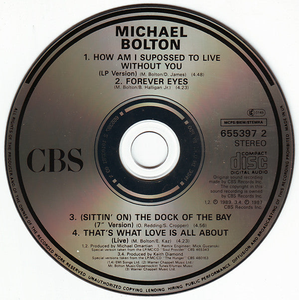 Michael Bolton : How Am I Supposed To Live Without You (CD, Single)