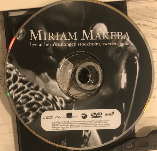 Miriam Makeba : Live At Bern's Salonger, Stockholm, Sweden, 1966 (DVD-V, PAL)