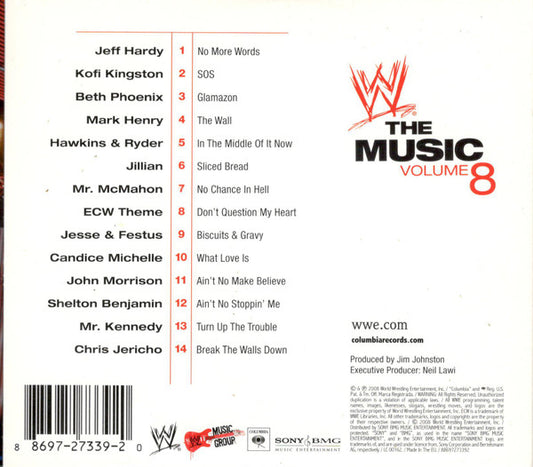 Various : World Wrestling Entertainment The Music Volume 8 (CD, Comp, Gat)