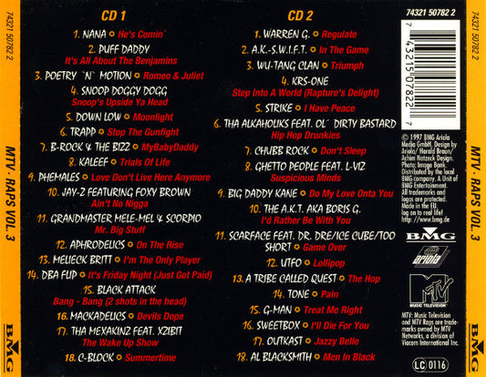 Various : MTV Raps Vol. 3 (2xCD, Comp)